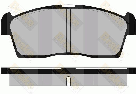 BRAKE ENGINEERING Комплект тормозных колодок, дисковый тормоз PA1728